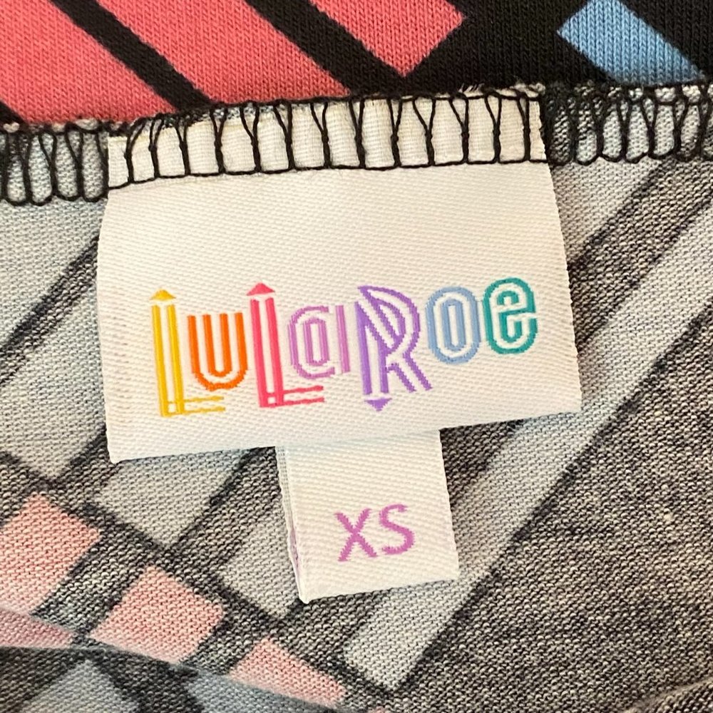 LuLaRoe NWT Knee Length Skirt Women's XS High Waist Abstract Print Lightweight - Picture 3 of 5